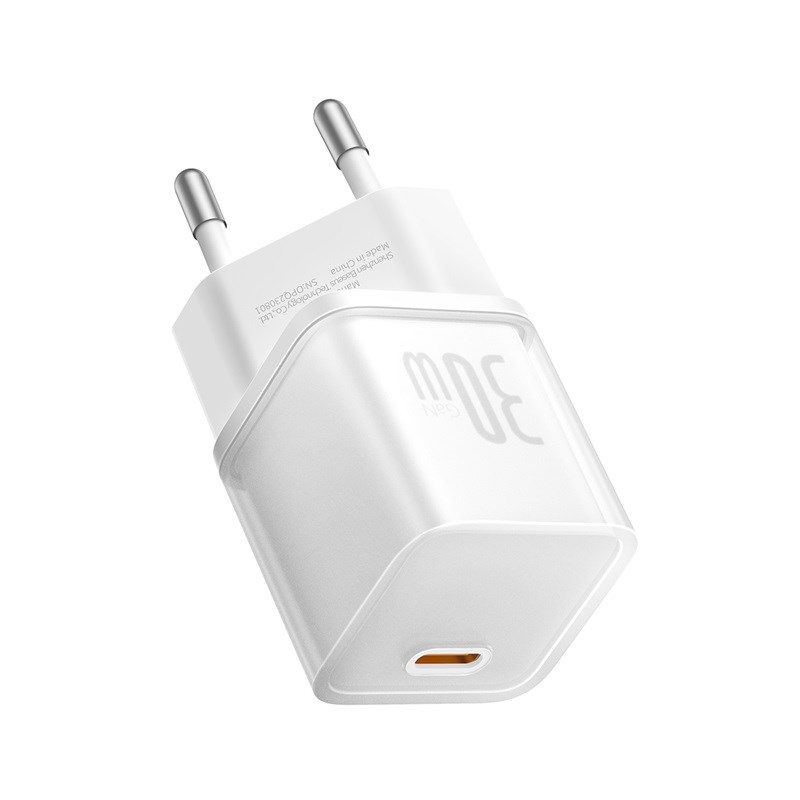 Baseus GAN5S P10162504213-00 Mains Charger 30W White Baseus GAN5S P10162504213-00 Mains Charger 30W White