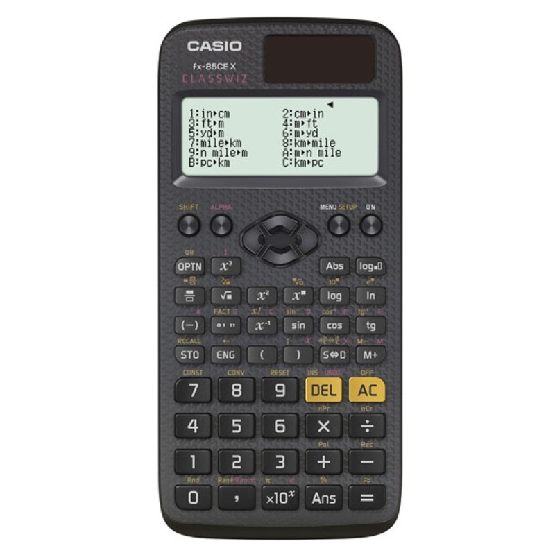 CASIO FX-85CEX SCIENTIFIC CALCULATOR, OFFICE, SCHOOL, 379 FUNCTIONS, 77X166MM, BLACK