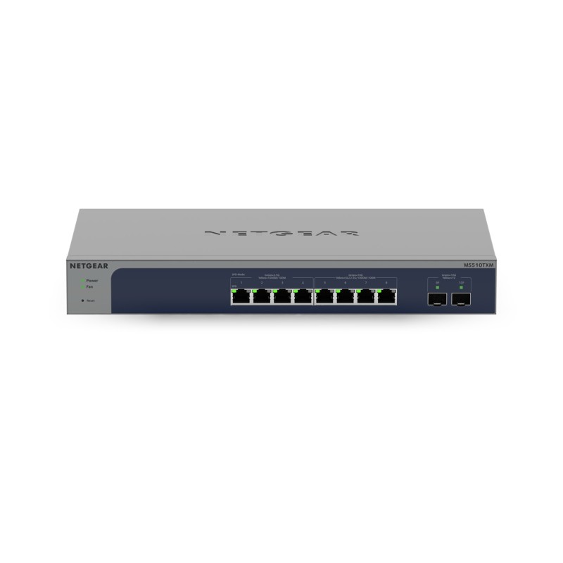 NETGEAR 8-Port Multi-Gigabit/10g Ethernet Smart Managed Pro Switch with 2 SFP+ Ports (MS510TXM) NETGEAR 8-Port Multi-Gigabit/10g Ethernet Smart Managed Pro Switch with 2 SFP+ Ports (MS510TXM)