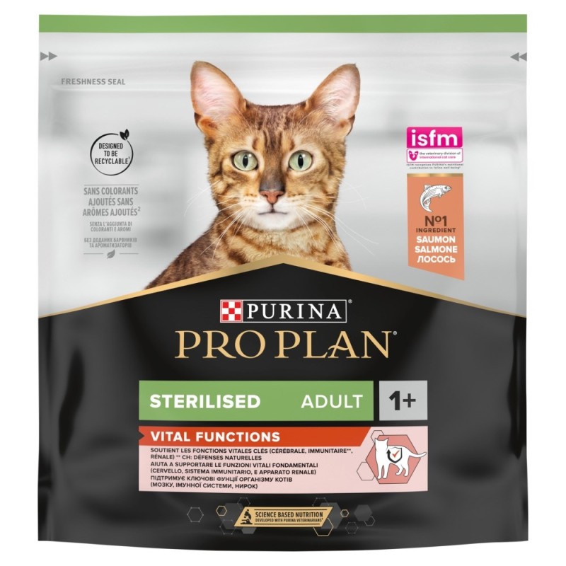 PURINA Pro Plan Sterilised Vital Functions Salmon - dry cat food - 400g PURINA Pro Plan Sterilised Vital Functions Salmon - dry cat food - 400g