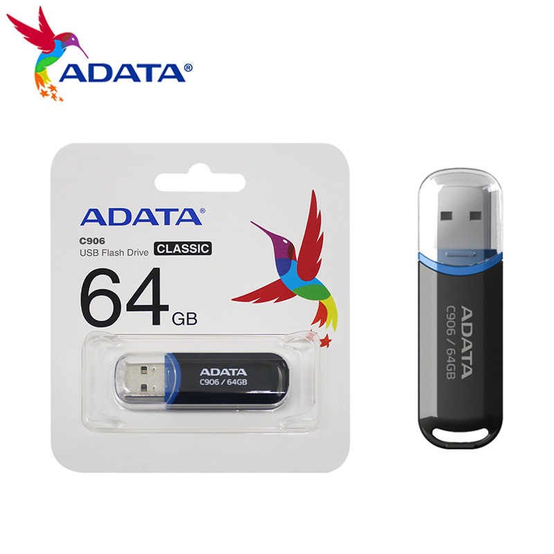 ADATA C906 USB flash drive 64 GB USB Type-A 2.0 Black ADATA C906 USB flash drive 64 GB USB Type-A 2.0 Black