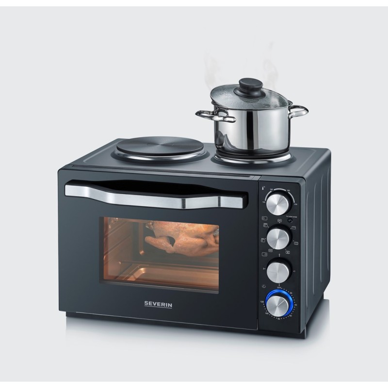 SEVERIN MINI OVEN WITH COOKING PLATES, 30 L TO2074 SEVERIN MINI OVEN WITH COOKING PLATES, 30 L TO2074
