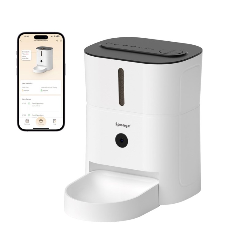 SPONGE Pet Feeder Smart Camera - smart pet food dispenser – 3l SPONGE Pet Feeder Smart Camera - smart pet food dispenser – 3l