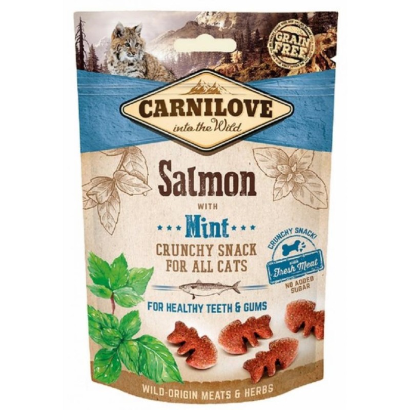 CARNILOVE Crunchy Snack Salmon & Mint - Cat treat with salmon and mint - 50 g CARNILOVE Crunchy Snack Salmon & Mint - Cat treat with salmon and mint - 50 g