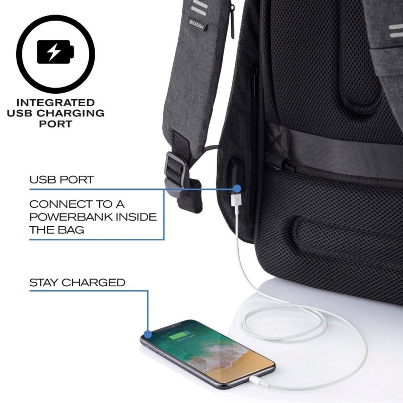 XD DESIGN ANTI-THEFT BACKPACK BOBBY HERO XL BLACK P/N: P705.711 XD DESIGN ANTI-THEFT BACKPACK BOBBY HERO XL BLACK P/N: P705.711