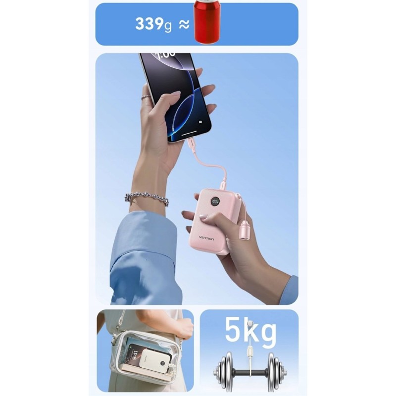 Powerbank Vention 20000mAh 2xUSB-C 1xUSB-A 22,5W BL Powerbank Vention 20000mAh 2xUSB-C 1xUSB-A 22,5W BL