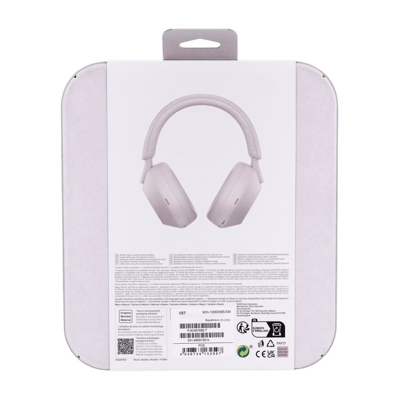 Sony WH-1000XM5 Headset Wired & Wireless Head-band Calls/Music Bluetooth Silver Sony WH-1000XM5 Headset Wired & Wireless Head-band Calls/Music Bluetooth Silver