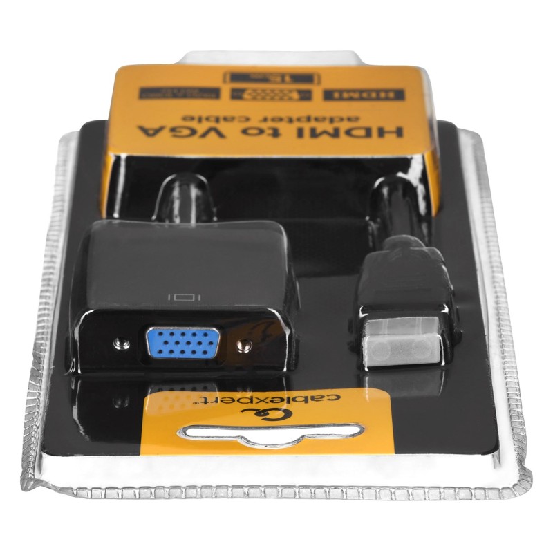 Gembird A-HDMI-VGA-04 video cable adapter 0.15 m VGA (D-Sub) HDMI Type A (Standard) Black Gembird A-HDMI-VGA-04 video cable adapter 0.15 m VGA (D-Sub) HDMI Type A (Standard) Black