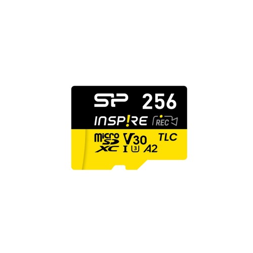 Memory card Silicon Power Inspire 256 GB MicroSDXC V30 UHS-I U3 A2 4K + adapter (SP256GBSTXLA2V1NSP) Memory card Silicon Power Inspire 256 GB MicroSDXC V30 UHS-I U3 A2 4K + adapter (SP256GBSTXLA2V1NSP)