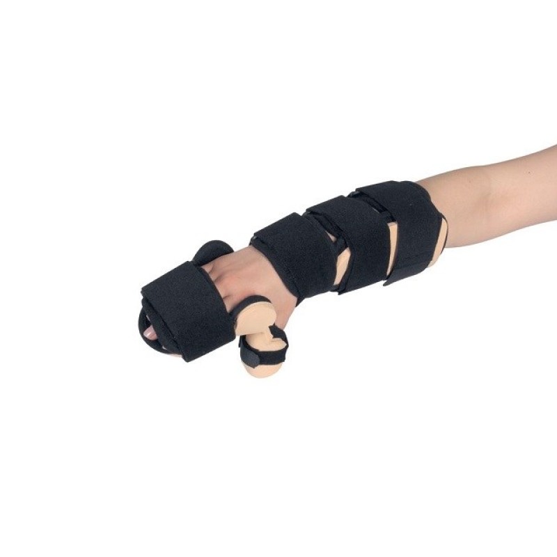 Hand and forearm splint with thumb grip Left S