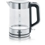 Severin WK 3420 electric kettle 1.7 L 2200 W Black, Stainless steel, Transparent