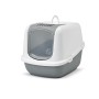 SAVIC Nestor Jumbo White-Grey – covered cat litter box – 66.5x48.5x46.5 cm – 1 pc.