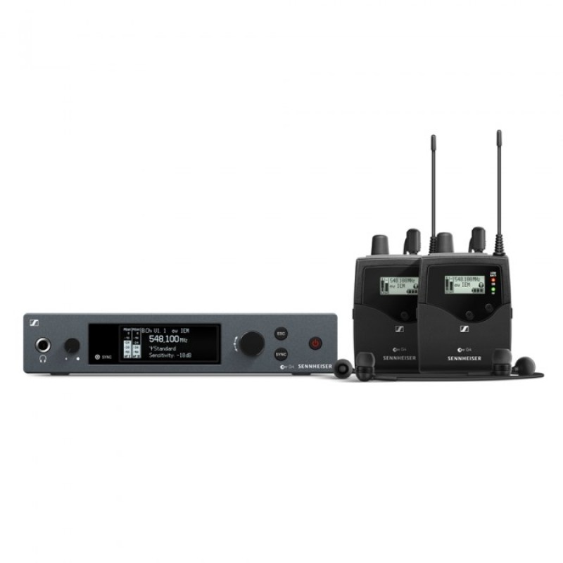 Sennheiser EW IEM G4-twin-A - Audio feedback set with two receivers (stage listening) 516-558 MHz