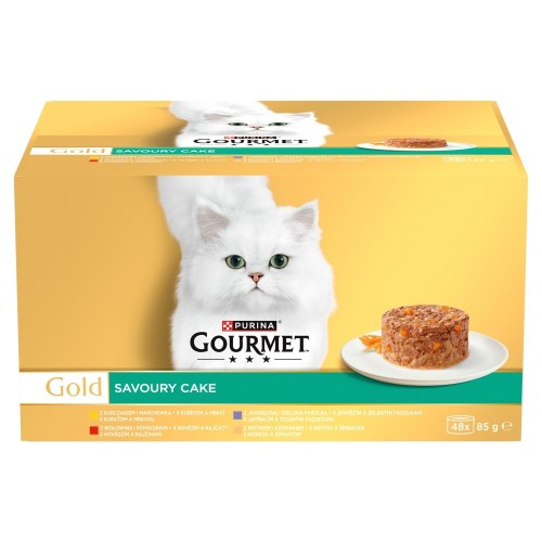PURINA Gourmet Gold Savoury cake - wet cat food - 48x85g