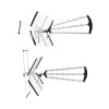 Libox LB2000 television antenna Outdoor Dual 32 dB Libox LB2000 television antenna Outdoor Dual 32 dB