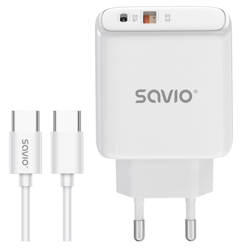 Savio LA-13 mobile device charger Universal White AC Fast charging Indoor