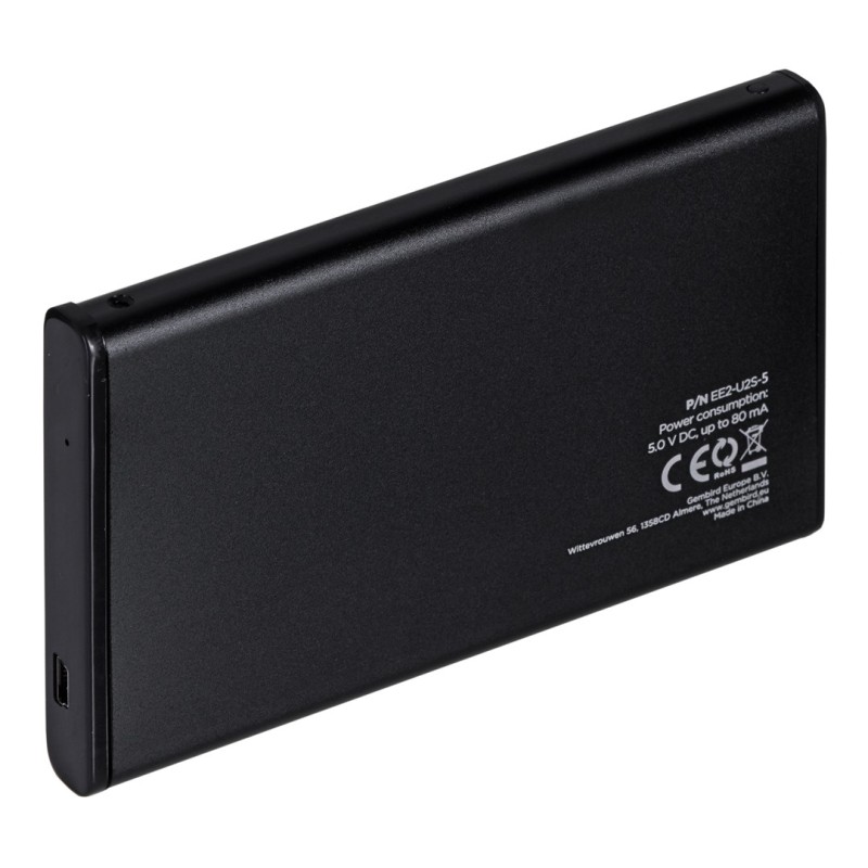 Gembird EE2-U2S-5 storage drive enclosure HDD enclosure Black 2.5 Gembird EE2-U2S-5 storage drive enclosure HDD enclosure Black 2.5