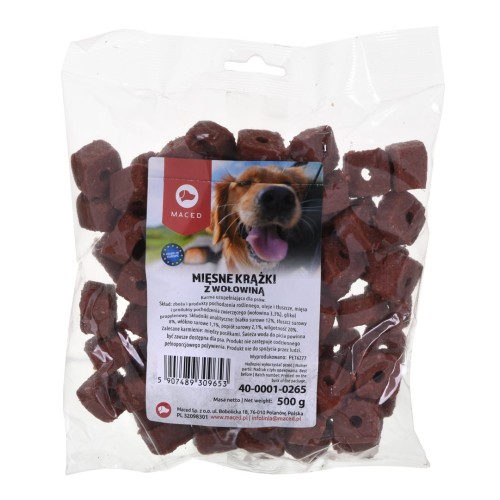 MACED Meat discs with beef for dog- 500 g MACED Meat discs with beef for dog- 500 g