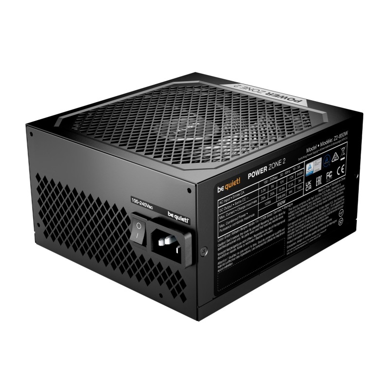 be quiet! POWER ZONE 2 850W power supply unit 20+4 pin ATX ATX Black be quiet! POWER ZONE 2 850W power supply unit 20+4 pin ATX ATX Black