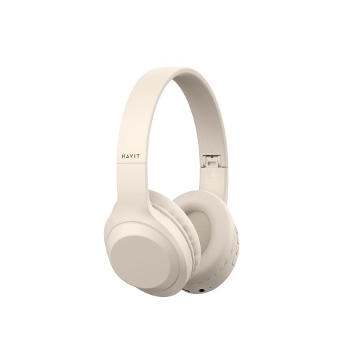 Havit H628BT - wireless on-ear headphones, beige