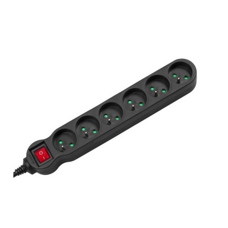 Maclean MCE225 power extension 1.5 m 6 AC outlet(s) Indoor Black Maclean MCE225 power extension 1.5 m 6 AC outlet(s) Indoor Black