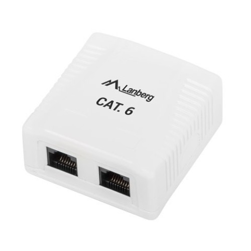 Lanberg OU6-0002-W outlet box RJ-45 White Lanberg OU6-0002-W outlet box RJ-45 White