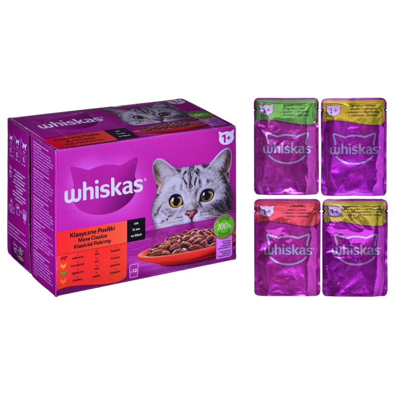WHISKAS Classic Meals in Sauce - wet cat food - 12x85g WHISKAS Classic Meals in Sauce - wet cat food - 12x85g