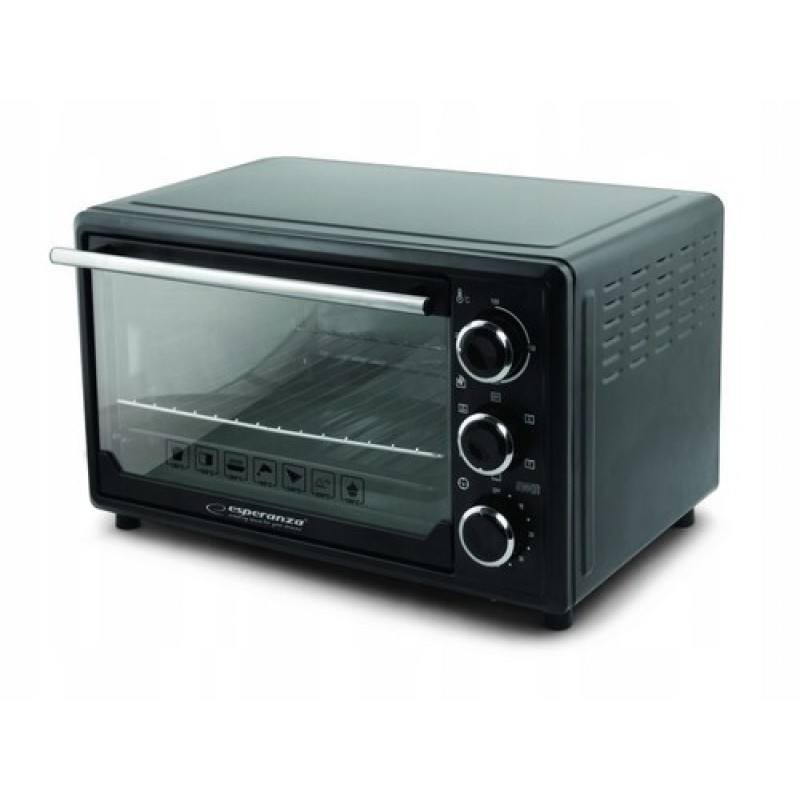 Esperanza EKO006 Mini oven with convection and spit 25 l 1600W Black Esperanza EKO006 Mini oven with convection and spit 25 l 1600W Black