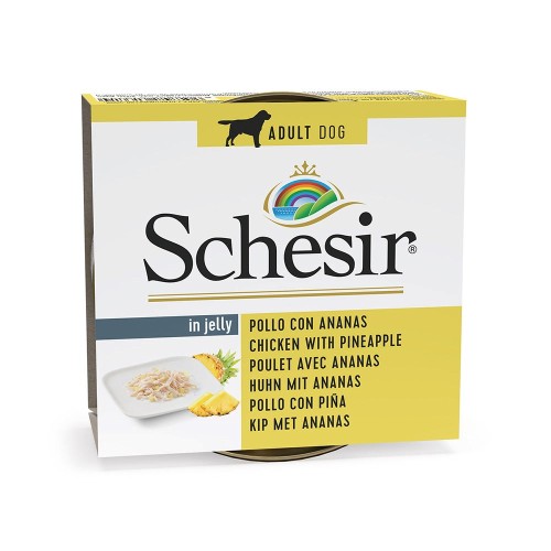 SCHESIR Chicken with pineapple in jelly - wet dog food - 150g SCHESIR Chicken with pineapple in jelly - wet dog food - 150g