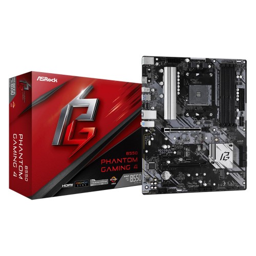 Asrock B550 Phantom Gaming 4 Socket AM4 ATX AMD B550 Asrock B550 Phantom Gaming 4 Socket AM4 ATX AMD B550
