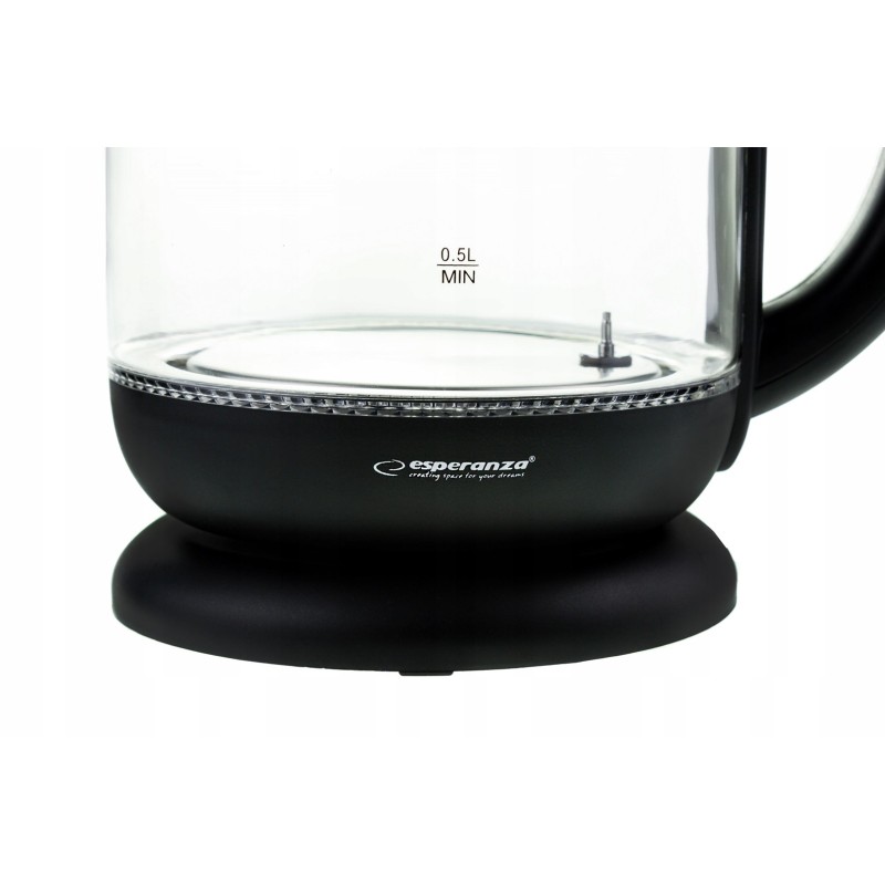 Esperanza EKK027 electric kettle 1.7 L Black,Transparent 2200 W Esperanza EKK027 electric kettle 1.7 L Black,Transparent 2200 W