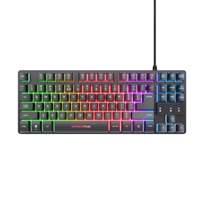 Trust GXT 833 Thado keyboard Gaming USB Dutch Black, Silver Trust GXT 833 Thado keyboard Gaming USB Dutch Black, Silver