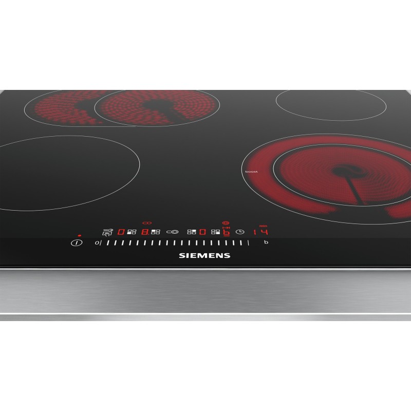 Siemens ET675FNP1E hob Black, Stainless steel Built-in Ceramic 4 zone(s)