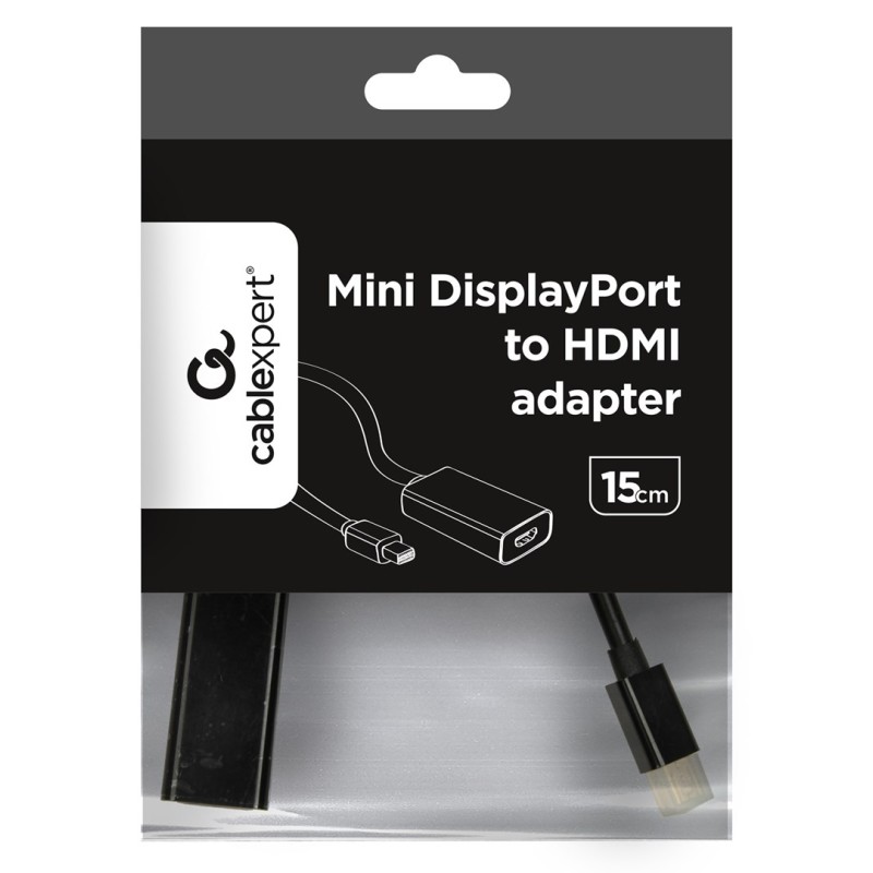 Gembird A-MDPM-HDMIF-02 video cable adapter Mini DisplayPort HDMI Type A (Standard) Black Gembird A-MDPM-HDMIF-02 video cable adapter Mini DisplayPort HDMI Type A (Standard) Black