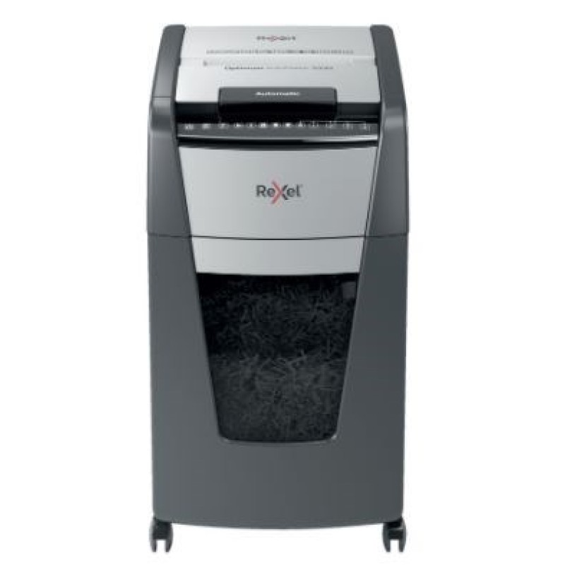 Rexel AutoFeed+ 300M automatic shredder, P-5, micro cut (2x15mm), 300 sheets, 60 litre bin Rexel AutoFeed+ 300M automatic shredder, P-5, micro cut (2x15mm), 300 sheets, 60 litre bin
