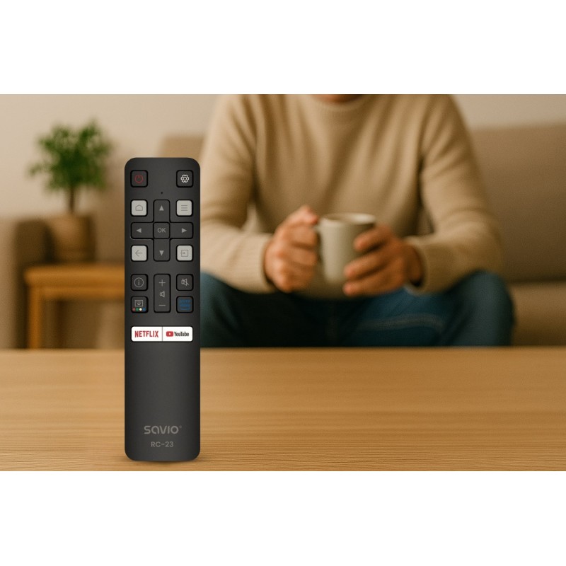 SAVIO RC-23 Universal / Replacement Remote Control for TCL TV SAVIO RC-23 Universal / Replacement Remote Control for TCL TV