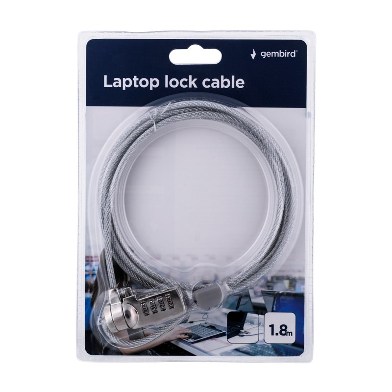 Gembird LK-CL-01 cable lock Silver Gembird LK-CL-01 cable lock Silver