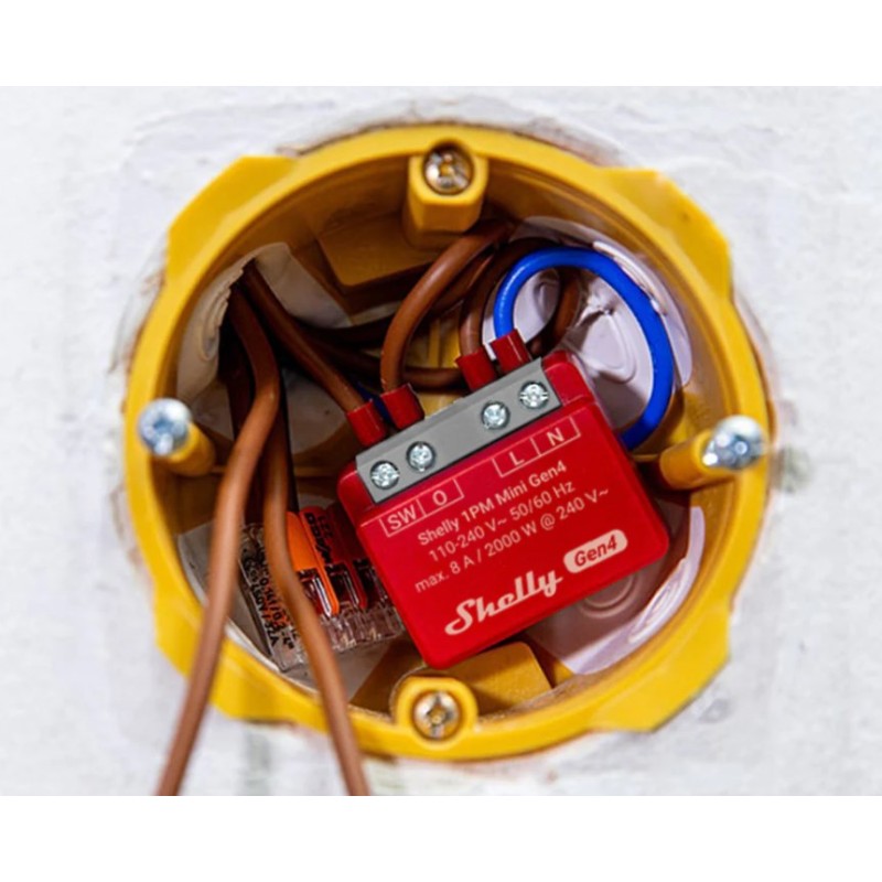 SHELLY 1PM Mini Gen4 Smart switch Red