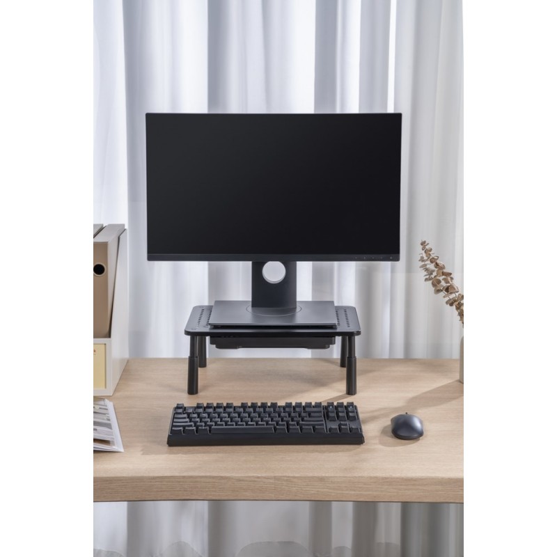 Gembird MS-TABLE-D-01 Adjustable monitor stand with drawer (rectangle)