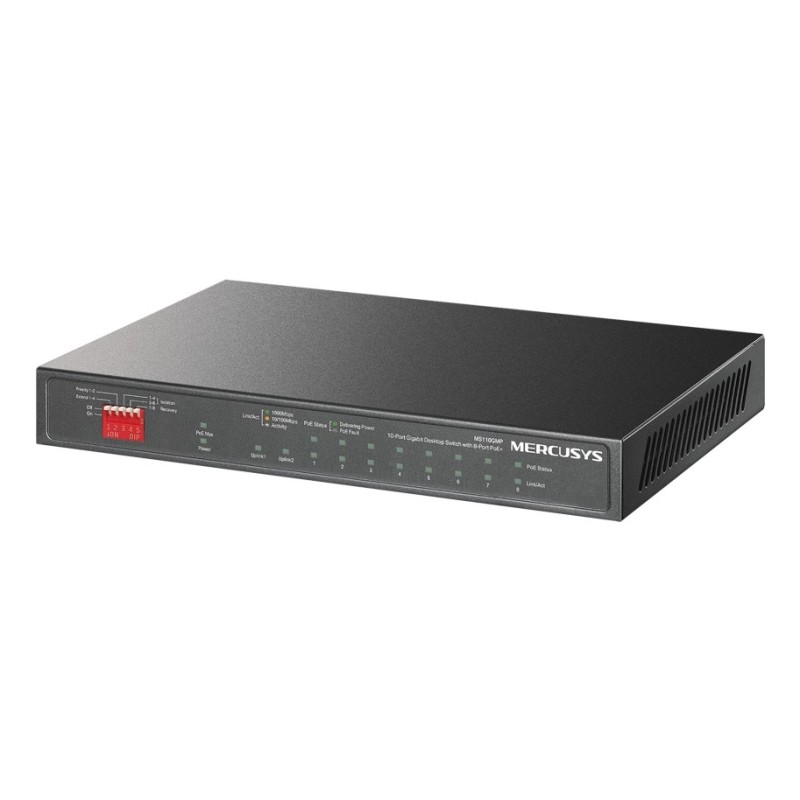 Mercusys MS110GMP network switch Gigabit Ethernet (10/100/1000) Power over Ethernet (PoE) Black Mercusys MS110GMP network switch Gigabit Ethernet (10/100/1000) Power over Ethernet (PoE) Black