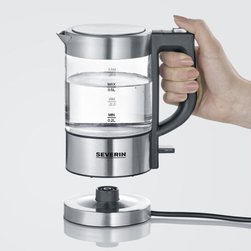 Severin WK 3472 electric kettle 0.5 L 1100 W Silver Severin WK 3472 electric kettle 0.5 L 1100 W Silver