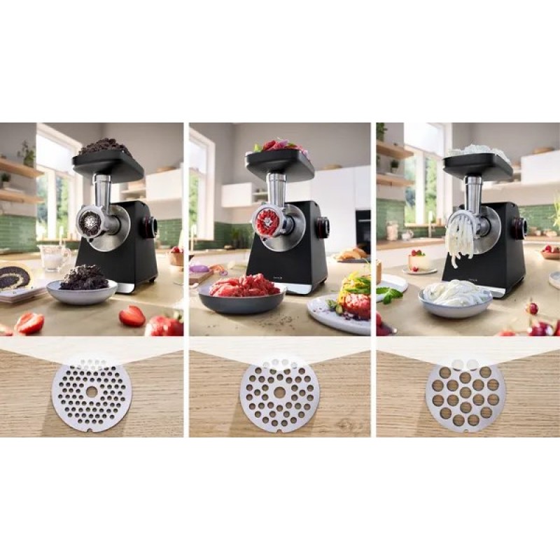 Bosch Serie 6 MFWS650B mincer 500 W Black, Silver Bosch Serie 6 MFWS650B mincer 500 W Black, Silver