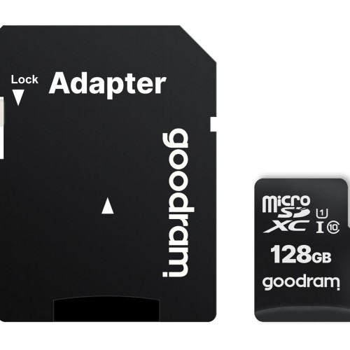 Goodram M1AA-1280R12 memory card 128 GB MicroSDXC Class 10 UHS-I Goodram M1AA-1280R12 memory card 128 GB MicroSDXC Class 10 UHS-I