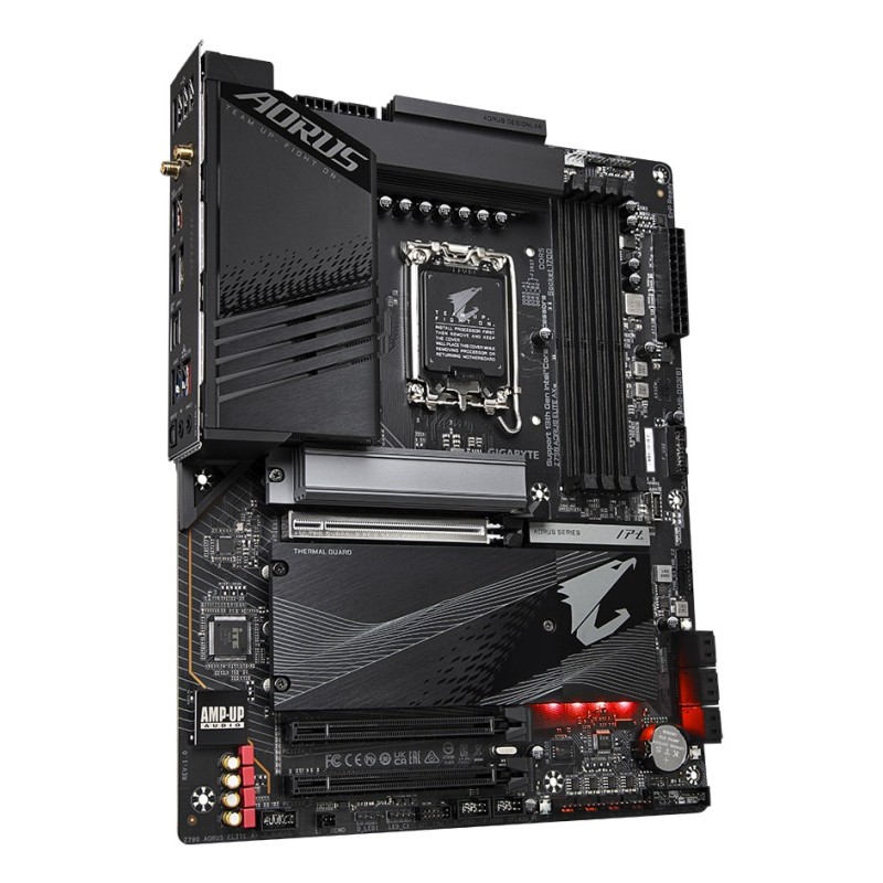 GIGABYTE Z790 AORUS ELITE AX Motherboard - Supports Intel Core 14th CPUs, 16*+2+1 Phases Digital VRM, up to 7600MHz DDR5 (OC), 4xPCIe 4.0 M.2, Wi-Fi 6E, 2.5GbE LAN, USB 3.2 Gen 2x2 GIGABYTE Z790 AORUS ELITE AX Motherboard - Supports Intel Core 14th CPUs, 16*+2+1 Phases Digital VRM, up to 7600MHz DDR5 (OC), 4xPCIe 4.0 M.2, Wi-Fi 6E, 2.5GbE LAN, USB 3.2 Gen 2x2