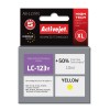 Activejet AB-123YN Ink cartridge (replacement for Brother LC123Y/121Y; Supreme; 10 ml; yellow)