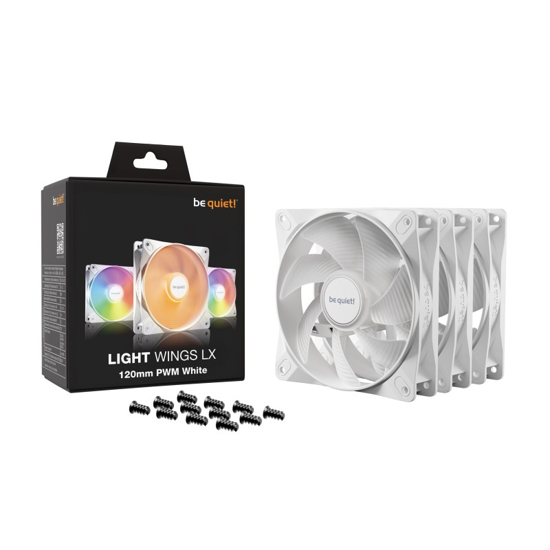 be quiet! LIGHT WINGS LX 120mm PWM 3-Pack White Computer case Fan 12 cm 3 pc(s) be quiet! LIGHT WINGS LX 120mm PWM 3-Pack White Computer case Fan 12 cm 3 pc(s)