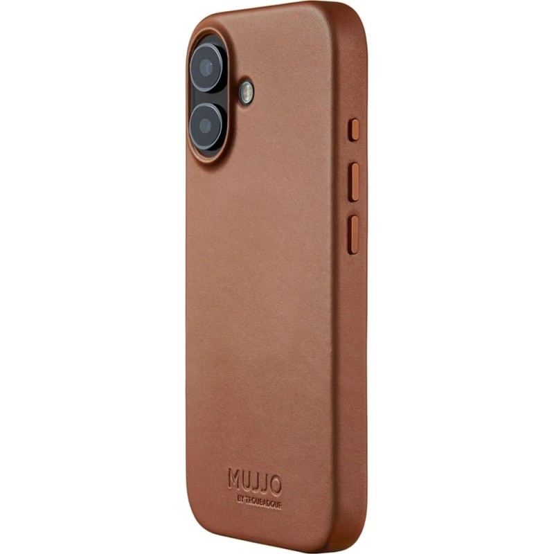 Mujjo Full Leather Case MagSafe Case for iPhone 17 Brown