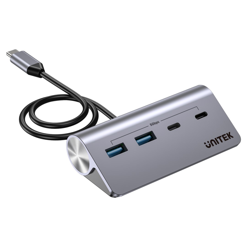 UNITEK HUB USB-C 2X USB-C 2X USB-A 5GBPS ALU UNITEK HUB USB-C 2X USB-C 2X USB-A 5GBPS ALU