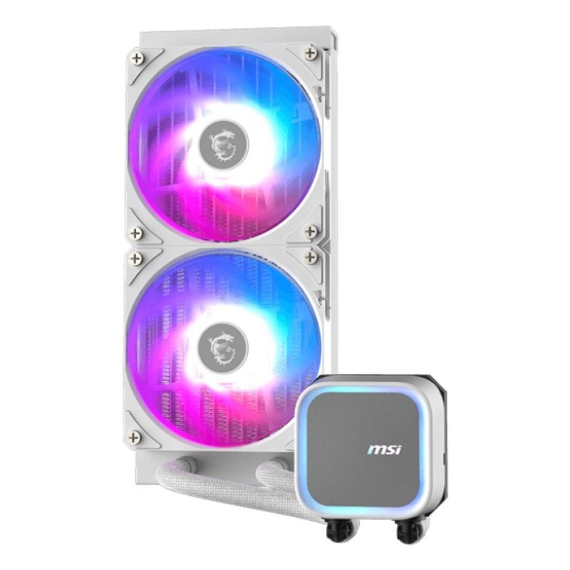MSI MAG CORELIQUID A13 240 WHITE computer cooling system Motherboard, Processor All-in-one liquid cooler 12 cm 1 pc(s) MSI MAG CORELIQUID A13 240 WHITE computer cooling system Motherboard, Processor All-in-one liquid cooler 12 cm 1 pc(s)