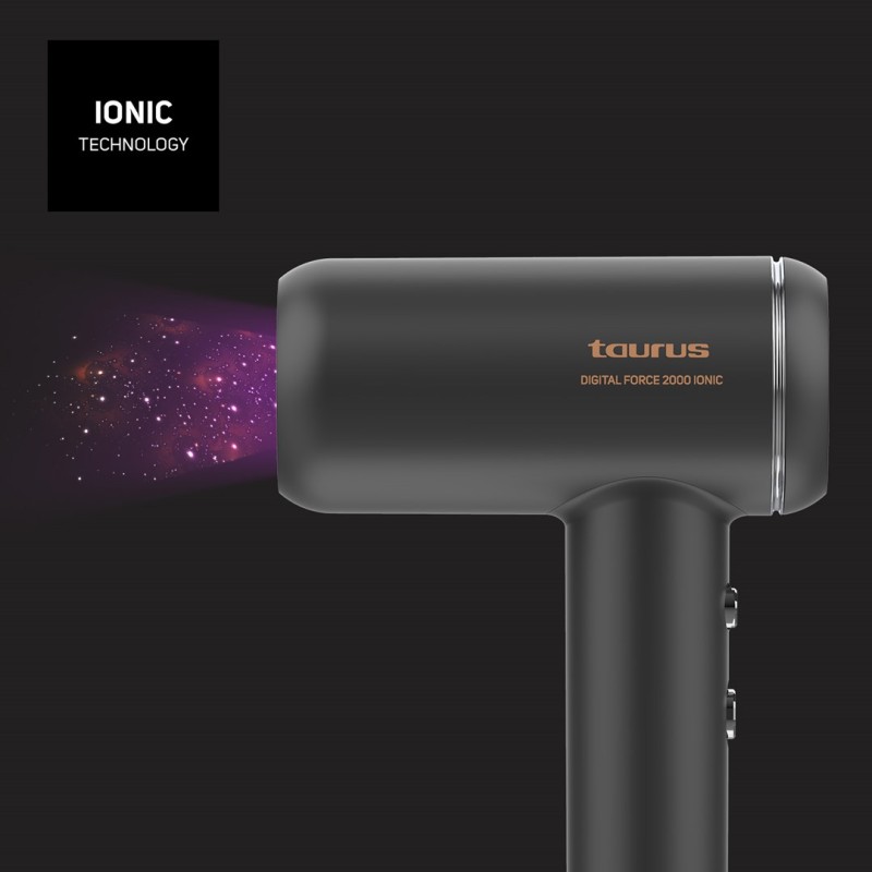 Taurus DIGITAL FORCE 2000 IONIC hair dryer 1800 W Black Taurus DIGITAL FORCE 2000 IONIC hair dryer 1800 W Black